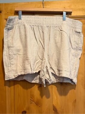 Old Navy Beige Knit Elastic Waist Shorts